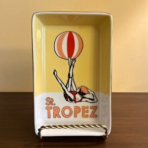 Rosanna Inc. Patio Party St. Tropez Painted Porcelain Dish